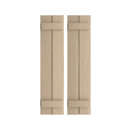 Rustic Two Board Joined Board-n-Batten Rough Cedar Faux Wood Shutters, 11W X 40H